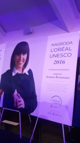 Mgr Joanna Rzemieniec z naszego instytutu stypendystką 16-tej edycji programu L'OREAL UNESCO 'Dla kobiet i nauki'
