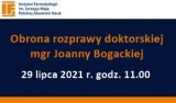 Obrona rozprawy doktorskiej mgr Joanny Bogackiej